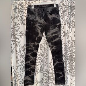 Express Black Tie-Dye Mid- Rise Legging Skinny Jeans
